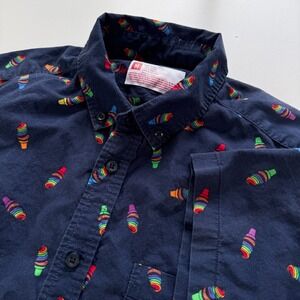 Target Rainbow Ice Cream Swirl Cone Take Pride Button Down Shirt Medium LGBTQ+